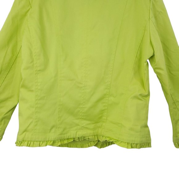 Sandro Button Front Jacket Womens S Lined Celery Green Career Wear Office NEW - Picture 15 of 16